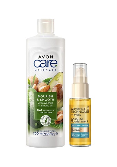 Avon Care Avokado Badem Şampuan Saç Kremi Ve Argan Yağı Saç Serumu Paketi