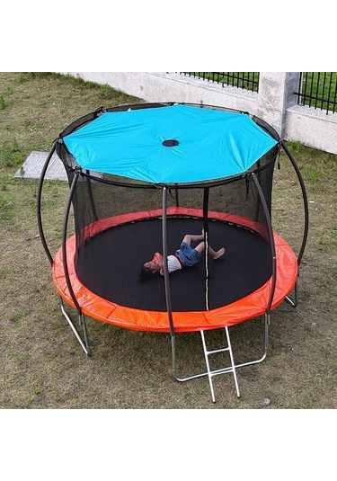 Suntek Trampolin Güneşlik Örtüsü Arka Bahçe Mavi Oyun 4.28m