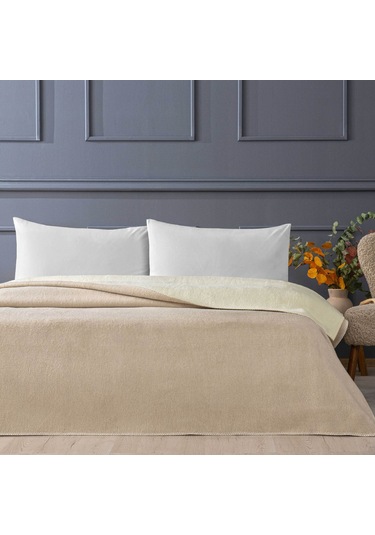 Linens Gloria King Ekru Battaniye Ekru