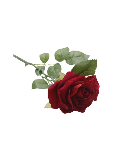 T.concept Dekoratif Dayanıklı Zarif Tek Dal Gül Yapay Kırmızı Renk