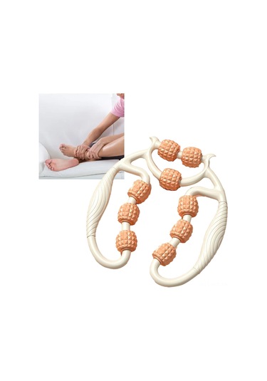 Hangfox 9-tekerlekli 360 Derece Bacak Kasları Masaj Rulosu - Oranj - Kas Yorumu Giderici, Vücut Şekillendirici, Taşınabilir Fitness Aleti Çok Renkli