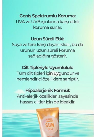 Verobene UV Shield Longwear Sun Güneş Kremi SPF50 40 ML