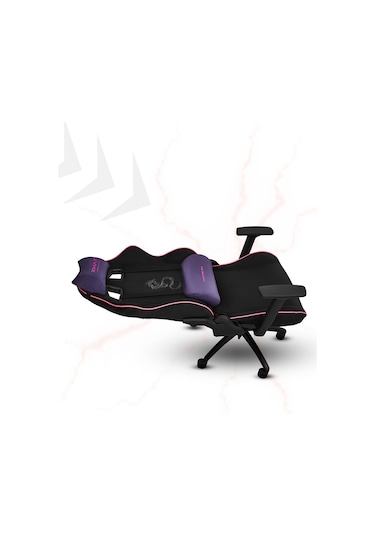 Rio Balerion Terletmez Kadife Kumaş Siyah Gaming Oyuncu Koltuğu - 10 Siyah