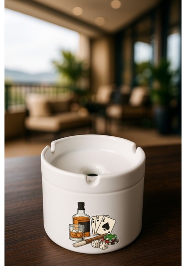 Porselen Baskılı Küllük - Kart