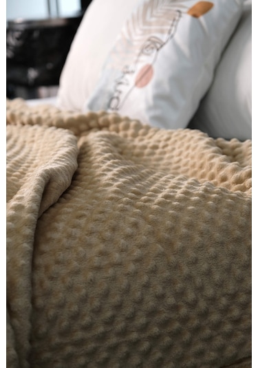 Mink All Season Tomurcuk Çift Kişilik Battaniye - Bej