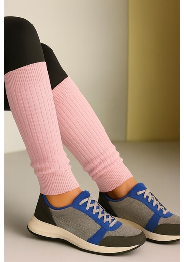 2 Adet Basic Kalın Pamuk Karışımlı Tozluk Pudra