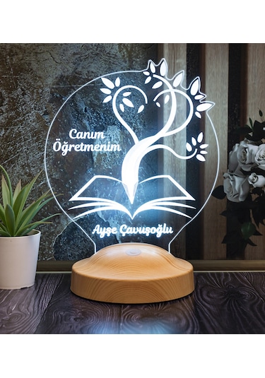 Canım Öğretmenim 3D LED Lamba - Öğretmene Kişiye Özel, Mezuniyet ve Öğretmenler Günü İçin Hediye Fikri