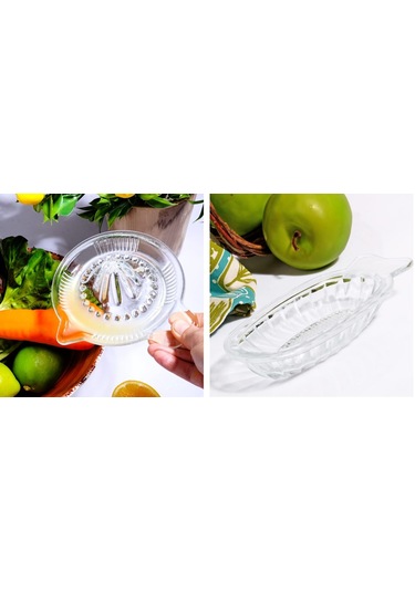 Sağlığınız İçin Cam Rende - Limon Sıkacak Sıkacağı 2 Li Set
