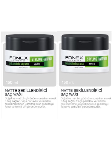 Fonex Wax Mat Extra Strong 150 Ml X 2 Adet