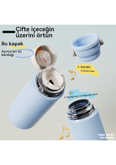 Büyük Kapasiteli Taşınabilir Vakum Yalıtımlı Bardak-siyah