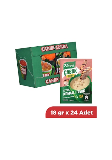 Knorr Çabuk Çorba Kıtırlı Kremalı Tavuk 18 Gr X 24 Adet