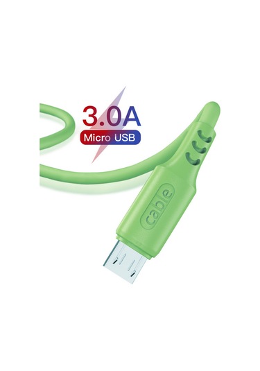 Gajeena 3a Hızlı Şarj Micro-usb Kablosu, Dayanıklı Malzeme, Sarı Renk, 1 Metre Uzunluk, Akıllı Telefon Uyumlu