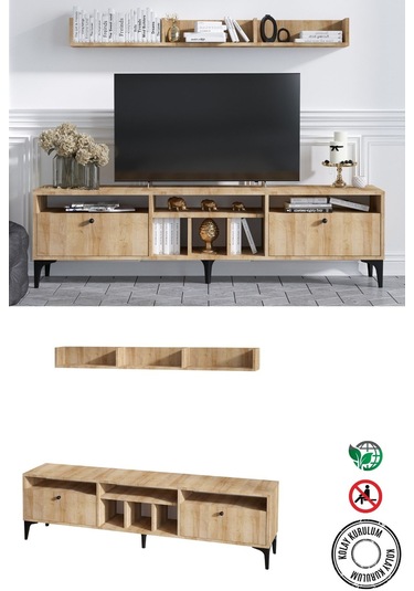 Decormet Drew Tv Ünitesi Safir Meşe -dec-20043 Çok Renkli