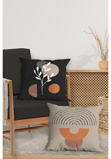 Belle Benoit Baskılı Dekoratif 4'lü Koltuk Kırlent Kılıfı Desen47