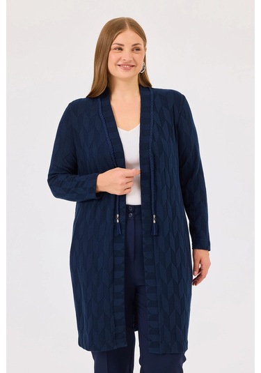 Galaxi Kadın Büyük Beden Beli Büzgülü Bilek Boy Pantolon 4003 Lacivert