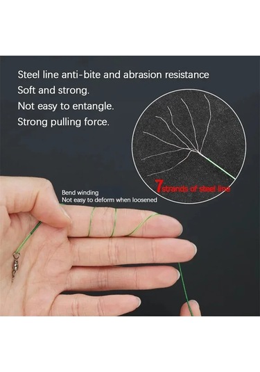 1 Adet Balıkçılık Aksesuarı Kurşun Çekirdek Tasma Olta Teli 25 Cm