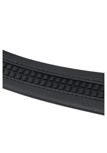 Erkek Kemer Deliksiz Otomatik Raylı Siyah Tokalı