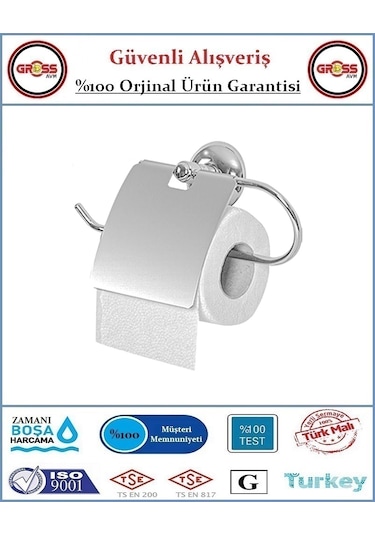 Tuvalet Kağıtlığı Paslanmaz Nikel - Kapaklı