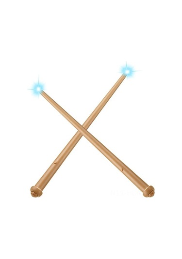 Sihirli Işık Ve Sesli Büyücü Asası - 2'li Set, 35 Cm, Parti Aksesuarı 112 Karakter