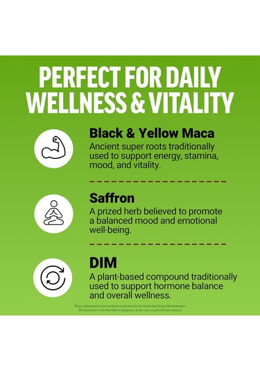 Force Factor Perfect Maca Dım Saffron Black Maca Antioxidants 60 Soft Chews