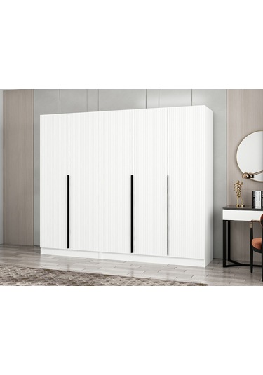 Kale Plus 5 Mebran Kapaklı 2ç Dolap Beyaz Mebran 210cm Beyaz