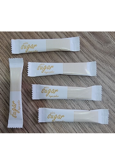 Self Stick Şeker Altın Yaldız Sugar Logolu Net:3 Kg. 3 Gr.e X 1000 Ad.e Tekli