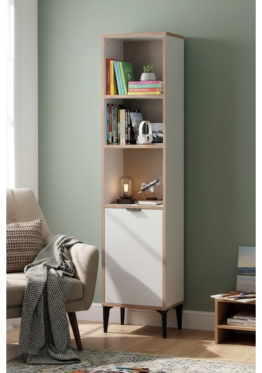 Arden 5 Raflı Kitaplık Beyaz