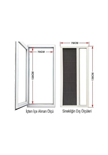 Akordeon Pileli Pilise Kapı Sineklik, Antrasit, 90x210 Cm., Istenilen Ölçüde
