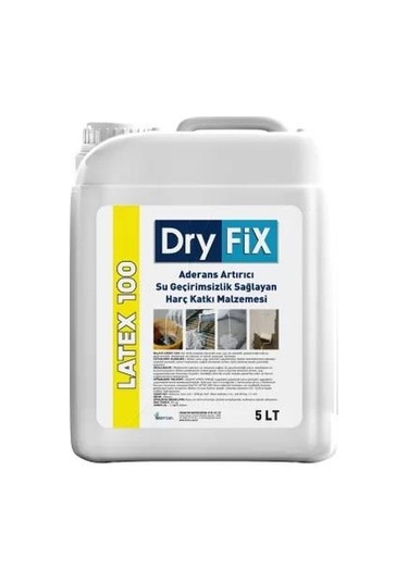 Dryfix Latex 100 Aderans Arttırıcı Su Geçirimsizlik Sağlayan Harç Katkı Malzemesi 5 Lt