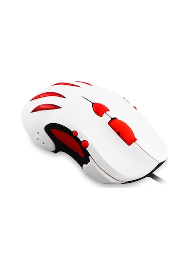 Everest Rampage SMX-R3 Kablolu Oyuncu Mouse Beyaz - Kırmızı