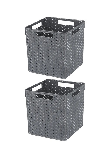 El Casa 2 Adet, 23 Litre Depolama Kutuları Depolama İçin 2 Adet, 23 Litrelik Kutular. 200723620 Gri