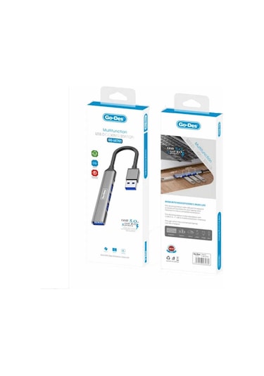 Go Des GD-UC701 USB Hub 4 in 1 USB Çoğaltıcı Adaptör Çoklu USB İstasyonu Tak & Çalıştır - ZORE-258910