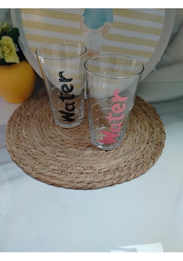 Md Water Bardak 570 Ml 2'li Set -pembe & Siyah Siyah