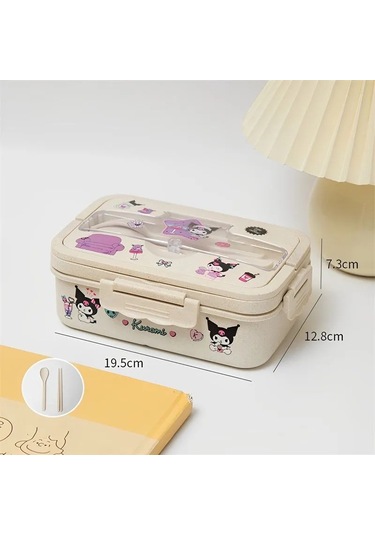 Honmex Yemek Kutusu Ofis Çalışanlarının Yemeklerini Okula Götürmeleri İçin Buğday Samanı Öğle Yemeği Kutusu, Okul Kantinleri İçin Çocuklara Özel Öğle Yemeği Kutusu, Büyük Kapasitel Bej