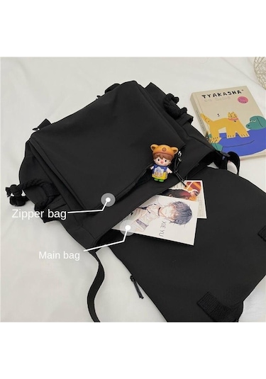 Mavi Naylon Çanta Omuz Çantası Büyük Kapasiteli Crossbody Çanta Genç Messenger Çanta Öğrenci Okul Çantaları İçin Mavi