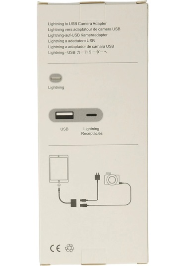 Ilkeshop Newface Apr22 Apple, Uyumlu iPhone Otg 2in1 - Beyaz