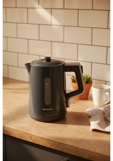 Bernardo Venedik Cam Demlikli Çay Makinesi Gri