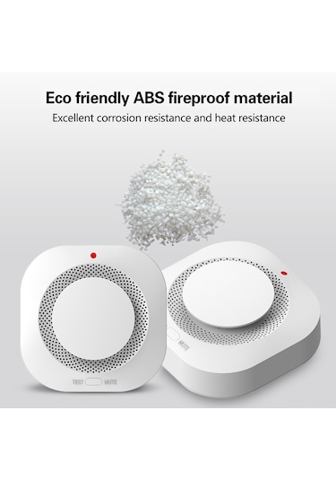 Symbee Wifi Entegreli Fotoelektrikli Duman Alarmı, 90db Ses Ve Uygulama Bildirimi, 9v Pil İle, 360 Algılama, Ev/depo/ Otel Uygulamaları