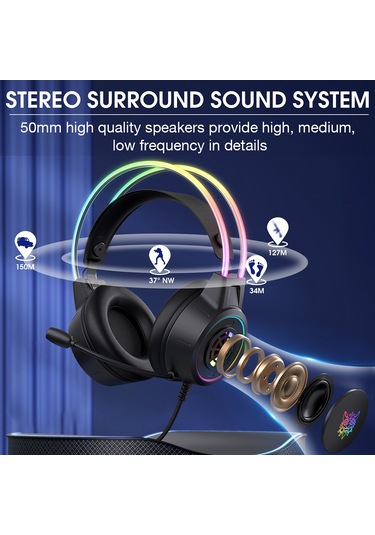 Teltree X15 Pro Oyun Kulaklığı - 50mm Ses Sürücü, Rgb Aydınlatma, Mikrofonlu