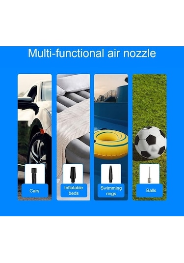 Didadodo Czk Şarjlı Led Işıklı Akıllı Araç Lastik Hava Pompası Kompresörü, Kullanıcı Dostu Model