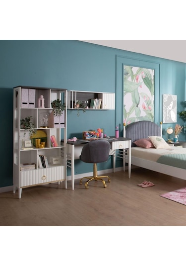 Meltem Kids Linda Genç Odası Çalışma Masası Beyaz