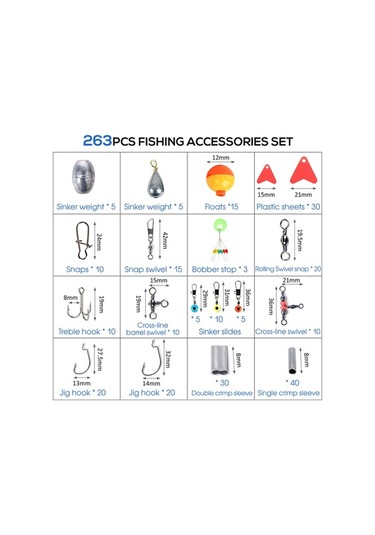 Pazly 263 Parça Balıkçılık Seti: Multi-fonksiyonlu Pense Ve Aksesuarlar, Pratik Balıkçılık Çözümü