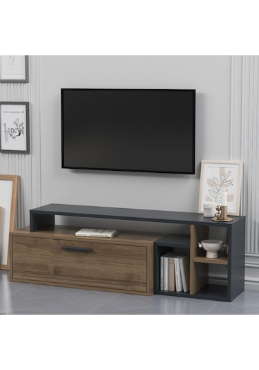 Lagomood Karamael Tv Standı Antrasit Ceviz