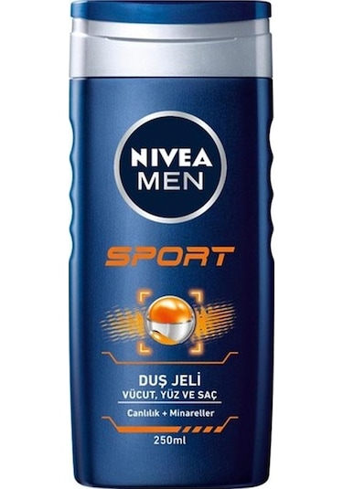 Nivea Men Sport Erkek Saç Yüz ve Vücut Yıkama Jeli 250 ML