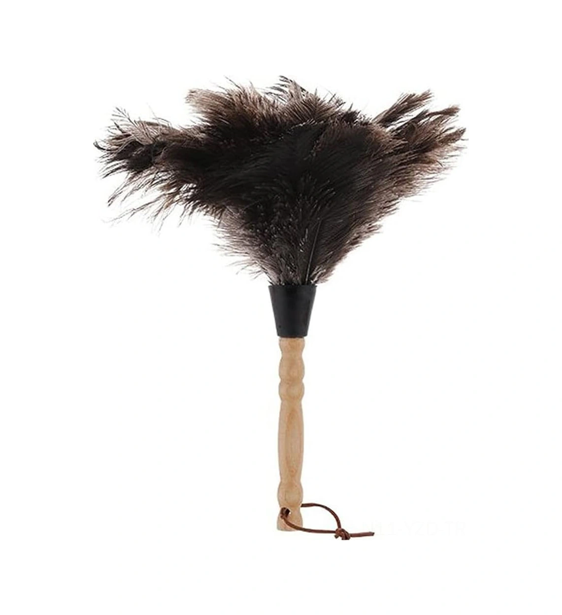 Yuntech01 Ahşap Saplı Doğal Devekuşu Tüy Temizleyici, Ev Ve Araç İçin Hassas Yüzeyler İçin Soft, Tekli Paket