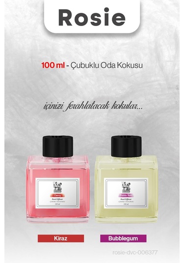 Rosıe Kiraz Ve Bubblegum 100 Ml Çubuklu Oda Kokusu Fresh