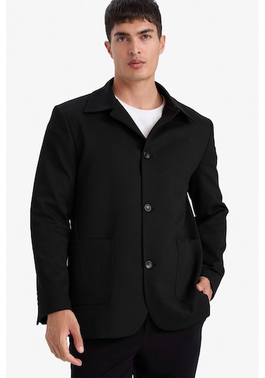 Defacto Regular Fit Polo Yaka Blazer Ceket G3832ax25wnbk27 Siyah-bk27 Defacto Regular Fit Polo Yaka Blazer Ceket G3832ax25wnbk27 Siyah-bk27