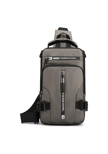 Mufunye Erkekler İçin Usb Şarjlı Sırt Çantası, Su Geçirmez Nilon, Çoklu Cep Ve Taşıma Seçenekleri, Moda Casual Askılı Çanta - Kahverengi Haki