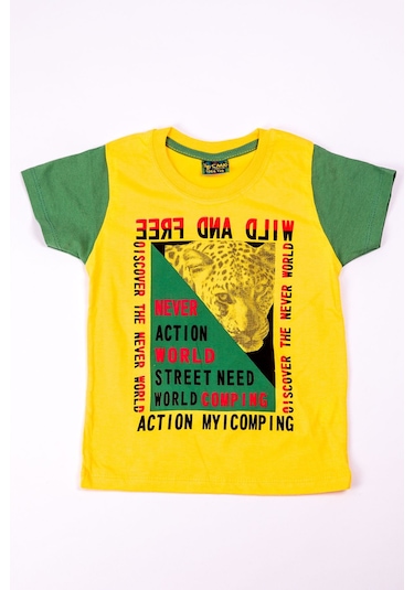 Hçm Erkek Çocuk Tshirt Baskılı A30 Sarı
