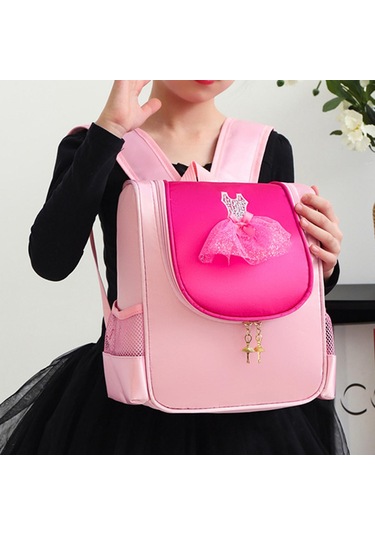 Suntek Bale Çantası Sırt Dans Kız Için Jimnastik Dansı Doğum Günü Kırmızı İle Pembe